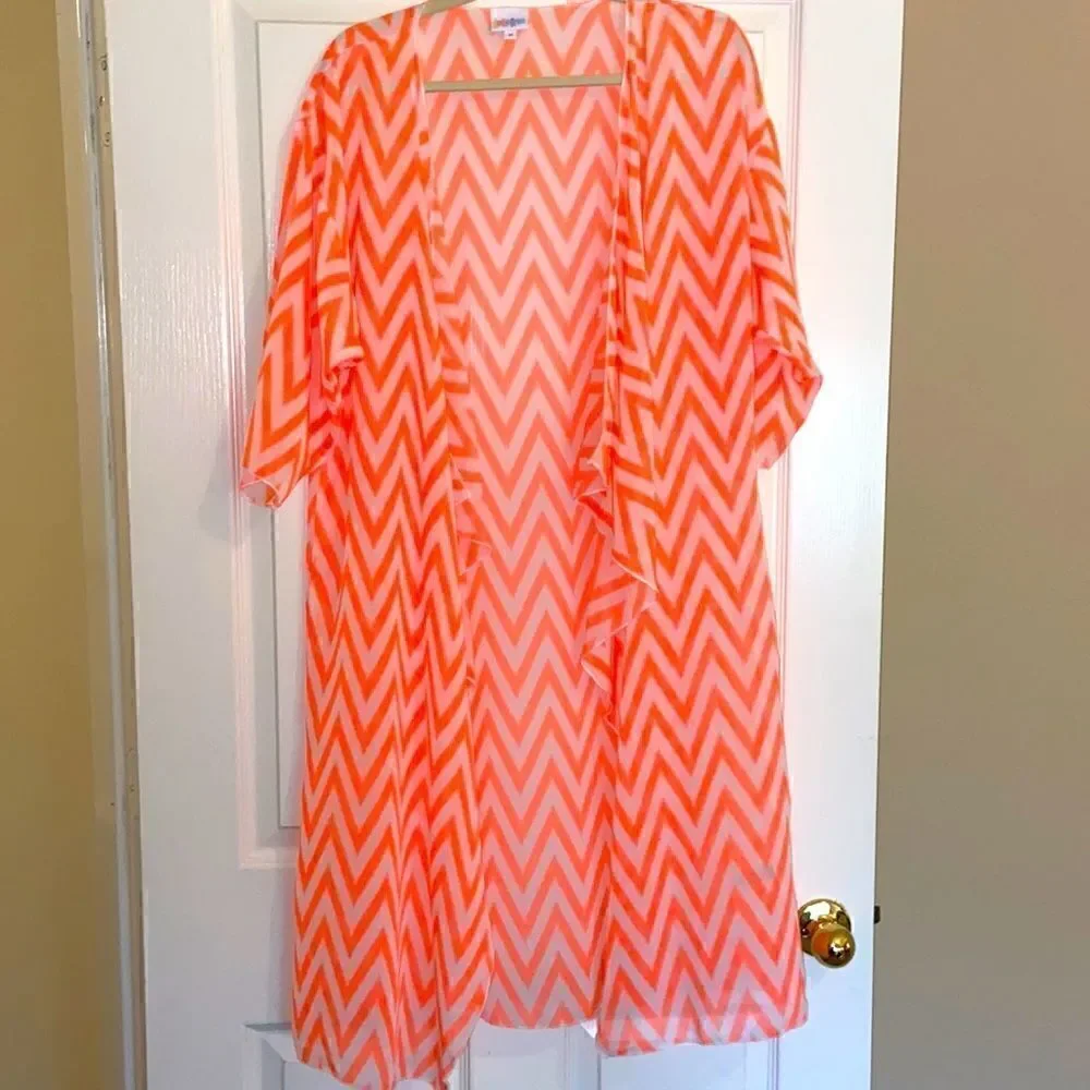 Neon orange sheer LuLaRoe Shirley